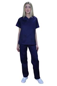 Ρουχα Εργασιας, φορμες εργασιας, στολες  της Γυναικείο κουστούμι ιατρικό σε χρώμα μπλε σκούρο (ΚΩΔ: 3Z108D)