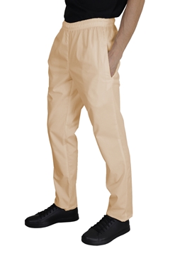 Ρουχα Εργασιας, φορμες εργασιας, στολες  της Παντελόνι με λάστιχο χρώματος μπεζ SUGAR (ΚΩΔ: 50-321-1BEIGE)