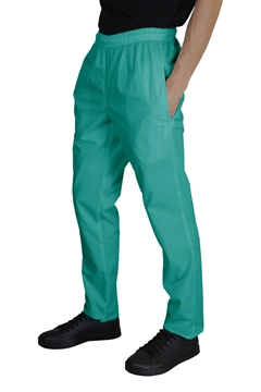 Ρουχα Εργασιας, φορμες εργασιας, στολες  της Παντελόνι με λάστιχο χρώματος πράσινο SUGAR (ΚΩΔ: 50-321-1GREEN)