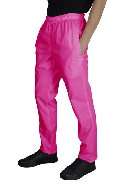 Ρουχα Εργασιας, φορμες εργασιας, στολες  της Παντελόνι με λάστιχο χρώματος φούξια SUGAR (ΚΩΔ: 50-321-1F)