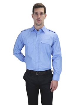 Ρουχα Εργασιας, φορμες εργασιας, στολες  της Ανδρικό μακρυμάνικο πουκάμισο με επωμίδες (ΚΩΔ: 0591383)