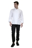 Ρουχα Εργασιας, φορμες εργασιας, στολες  της Λευκό σακάκι με ελαστική αεριζόμενη πλάτη slim fit (ΚΩΔ: MEX032)