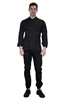Ρουχα Εργασιας, φορμες εργασιας, στολες  της Μαύρο σακάκι με ελαστική αεριζόμενη πλάτη slim fit (ΚΩΔ: MEX032BL)
