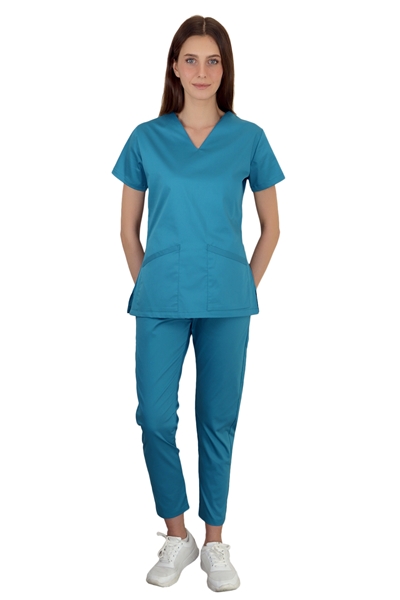 Ρουχα Εργασιας, φορμες εργασιας, στολες  της Γυναικείο κουστούμι ιατρικό slim fit  με ελαστικό ύφασμα (ΚΩΔ: 3Z114)