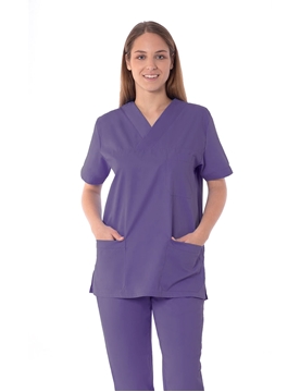 Ρουχα Εργασιας, φορμες εργασιας, στολες  της Unisex κουστούμι νοσηλευτικό σε χρώμα μωβ (ΚΩΔ: 2Z114)