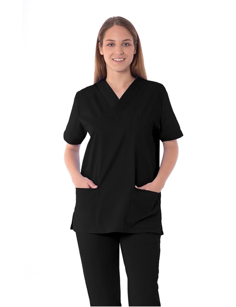 Ρουχα Εργασιας, φορμες εργασιας, στολες  της Unisex κουστούμι νοσηλευτικό σε χρώμα μαύρο (ΚΩΔ: 2Z109)