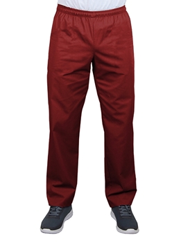 Ρουχα Εργασιας, φορμες εργασιας, στολες  της Παντελόνι με λάστιχο σε χρώμα μπορντώ (ΚΩΔ: 2T110)