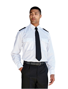 Ρουχα Εργασιας, φορμες εργασιας, στολες  της Ανδρικό πουκάμισο με επωμίδες μακρυμάνικο (ΚΩΔ: PR210 WHITE)