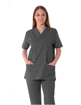 Ρουχα Εργασιας, φορμες εργασιας, στολες  της Unisex κουστούμι νοσηλευτικό σε χρώμα γκρι (ΚΩΔ: 2Z104)