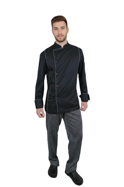 Ρουχα Εργασιας, φορμες εργασιας, στολες  της Σακάκι Σεφ με διπλό φιτίλι και τρουκ (ΚΩΔ: 1S1158)