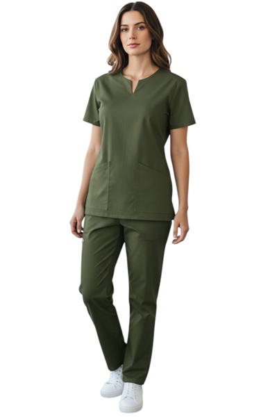 Ρουχα Εργασιας, φορμες εργασιας, στολες  της Γυναικείο κουστούμι slim fit  με ελαστικό ύφασμα (ΚΩΔ: PRN-001)