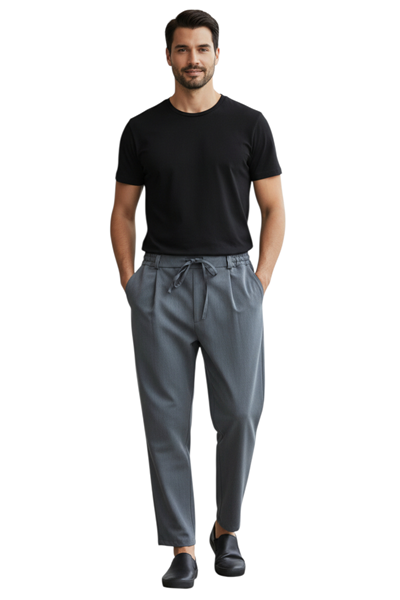 Ρουχα Εργασιας, φορμες εργασιας, στολες  της Παντελόνι με πιέτα και λάστιχο στη μέση (ΚΩΔ: PRT-005)