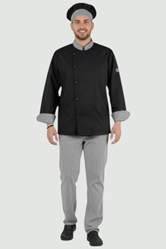 Ρουχα Εργασιας, φορμες εργασιας, στολες  της Σακάκι μάγειρα με καρό λεπτομέρειές (ΚΩΔ: 50-341-3)
