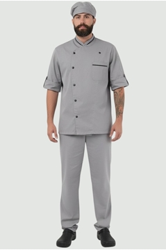 Ρουχα Εργασιας, φορμες εργασιας, στολες  της Σακάκι μάγειρα μακρυμάνικο με τρουκ (ΚΩΔ: 50-323-3)