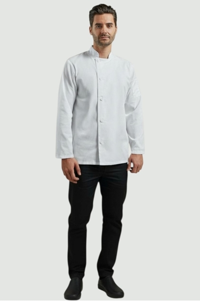 Ρουχα Εργασιας, φορμες εργασιας, στολες  της Σακάκι σεφ μακρυμάνικο με κουμπιά (ΚΩΔ: PR901)