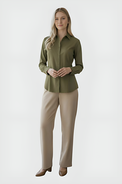 Ρουχα Εργασιας, φορμες εργασιας, στολες  της Πουκάμισο ελαστικό Γυναικείο (ΚΩΔ:PRS-004)