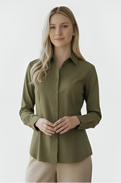 Ρουχα Εργασιας, φορμες εργασιας, στολες  της Πουκάμισο ελαστικό Γυναικείο (ΚΩΔ:PRS-004)