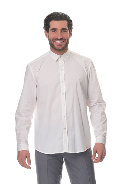 Ρουχα Εργασιας, φορμες εργασιας, στολες  της Ανδρικό μακρυμάνικο πουκάμισο από ποπλίνα 115gr (ΚΩΔ: PR203)