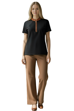 Ρουχα Εργασιας, φορμες εργασιας, στολες  της Μπλούζα πόλο με φερμουάρ  (ΚΩΔ:PRP-001)