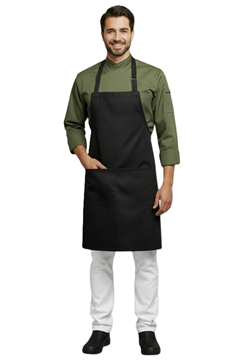 Ρουχα Εργασιας, φορμες εργασιας, στολες  της Ποδιά στήθους με διπλή τσέπη (ΚΩΔ: MEX3487)