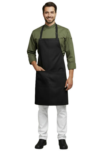 Ρουχα Εργασιας, φορμες εργασιας, στολες  της Ποδιά στήθους με διπλή τσέπη (ΚΩΔ: MEX3487)