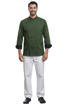 Ρουχα Εργασιας, φορμες εργασιας, στολες  της Σακάκι μαγείρου με διχρωμία & ελαστική αεριζόμενη πλάτη (ΚΩΔ: PRMAG-005)