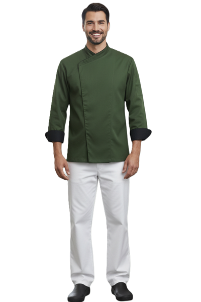 Ρουχα Εργασιας, φορμες εργασιας, στολες  της Σακάκι μαγείρου με διχρωμία & ελαστική αεριζόμενη πλάτη (ΚΩΔ: PRMAG-005)