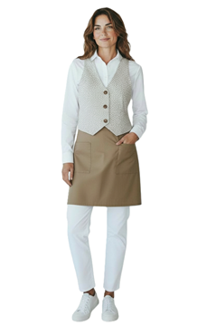 Ρουχα Εργασιας, φορμες εργασιας, στολες  της Ποδιά γιλέκο γυναικεία με ύφασμα print (ΚΩΔ: PRA-002)