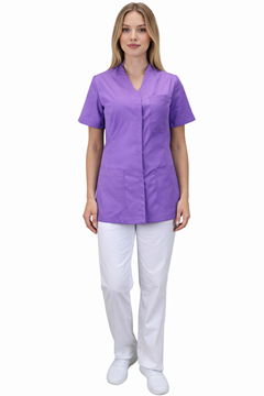 Ρουχα Εργασιας, φορμες εργασιας, στολες  της Σακάκι γυναικείο με V μαο γιακά και πατιλέτα (ΚΩΔ: 1S1251)