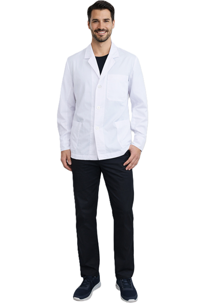 Ρουχα Εργασιας, φορμες εργασιας, στολες  της Σακάκι ανδρικό λευκό με πέτο γιακά μακρύ μανίκι (ΚΩΔ.1S203)