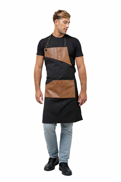 Ρουχα Εργασιας, φορμες εργασιας, στολες  της Ποδιά στήθους με τσέπες και δερματίνη (ΚΩΔ: 00409)