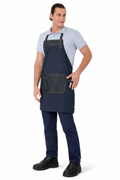 Ρουχα Εργασιας, φορμες εργασιας, στολες  της Τζιν ποδιά λαιμού (ΚΩΔ: 50-203-4) 