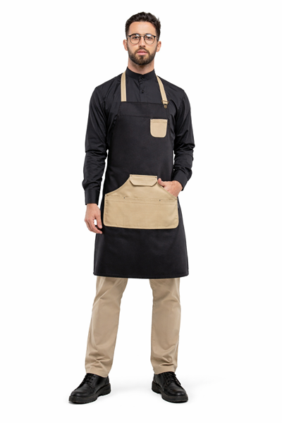 Ρουχα Εργασιας, φορμες εργασιας, στολες  της Ποδιά λαιμού από καμβά - MOCHA (ΚΩΔ: 50-205-1)