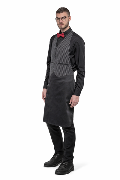 Ρουχα Εργασιας, φορμες εργασιας, στολες  της Ποδιά λαιμού γιλέκο με ’’V’’ και ριγέ ύφασμα GLAMOUR (ΚΩΔ: 50-231-4)