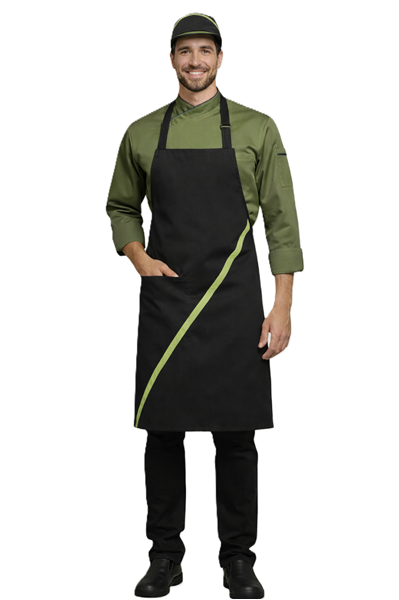 Ρουχα Εργασιας, φορμες εργασιας, στολες  της Ποδιά  στήθους με διχρωμία (ΚΩΔ: 1A312)