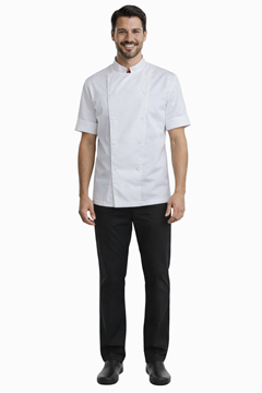 Ρουχα Εργασιας, φορμες εργασιας, στολες  της Σακάκι μάγειρα με κοντό μανίκι (ΚΩΔ: 1S1160)