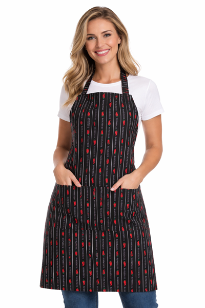 Ρουχα Εργασιας, φορμες εργασιας, στολες  της Ποδιά λαιμού με τύπωμα, (ΚΩΔ: 50-204-5)