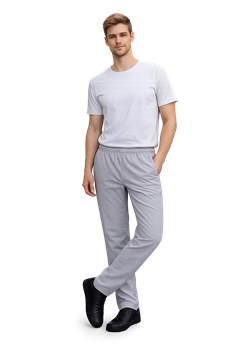 Ρουχα Εργασιας, φορμες εργασιας, στολες  της Παντελόνι με λάστιχο χρώματος γκρι SUGAR (ΚΩΔ: 50-321-1G)