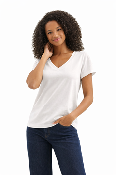 Ρουχα Εργασιας, φορμες εργασιας, στολες  της Γυναικείο T-shirt με λαιμόκοψη "V" 150 γρ REGENT (ΚΩΔ: 04766)