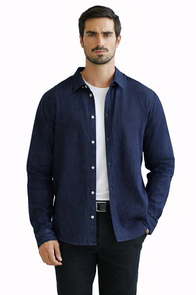 Ρουχα Εργασιας, φορμες εργασιας, στολες  της Ανδρικό denim πουκάμισο (ΚΩΔ: 04796)