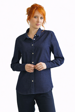 Ρουχα Εργασιας, φορμες εργασιας, στολες  της Γυναικείο denim πουκάμισο (ΚΩΔ: 04797)