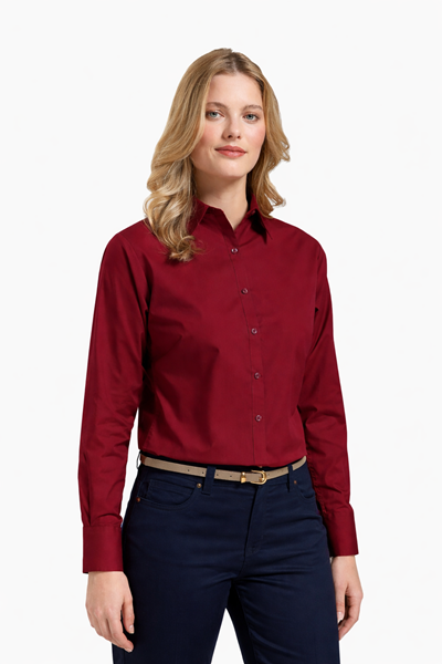 Ρουχα Εργασιας, φορμες εργασιας, στολες  της Γυναικείο μακρυμάνικο πουκάμισο από ποπλίνα 105gr (ΚΩΔ: PR300)