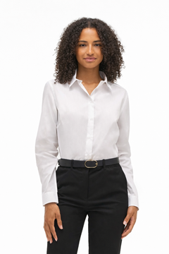 Ρουχα Εργασιας, φορμες εργασιας, στολες  της Γυναικείο μακρυμάνικο πουκάμισο από ποπλίνα 110 γρ (ΚΩΔ: 04771)