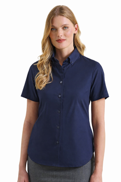 Ρουχα Εργασιας, φορμες εργασιας, στολες  της Γυναικείο κοντομάνικο πουκάμισο oxford (ΚΩΔ: PR386)